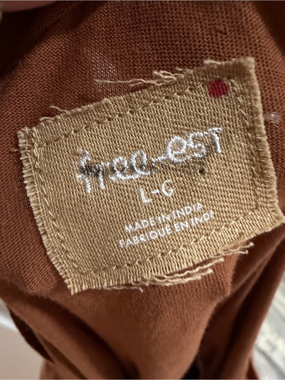 Free people free-est scorching hot off shoulder mini dress rust L new - Picture 6 of 6